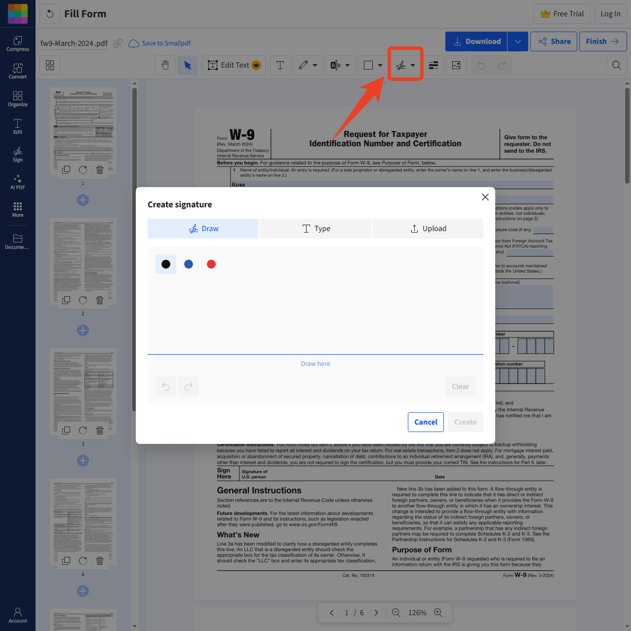 pdf form digital signer