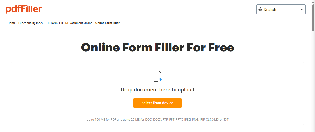 online form filler pdfFiller