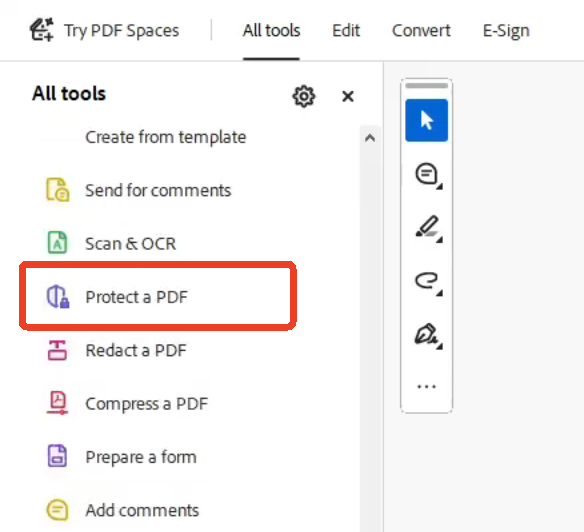adobe protect a pdf
