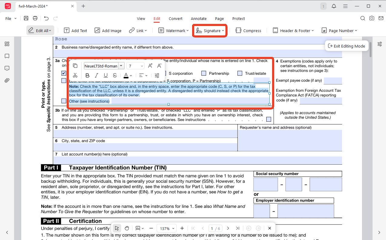 customize any PDF invoice template
