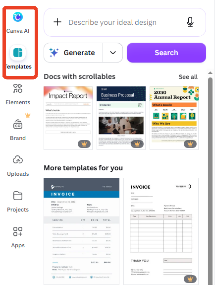 Cnava invoice templates gallery