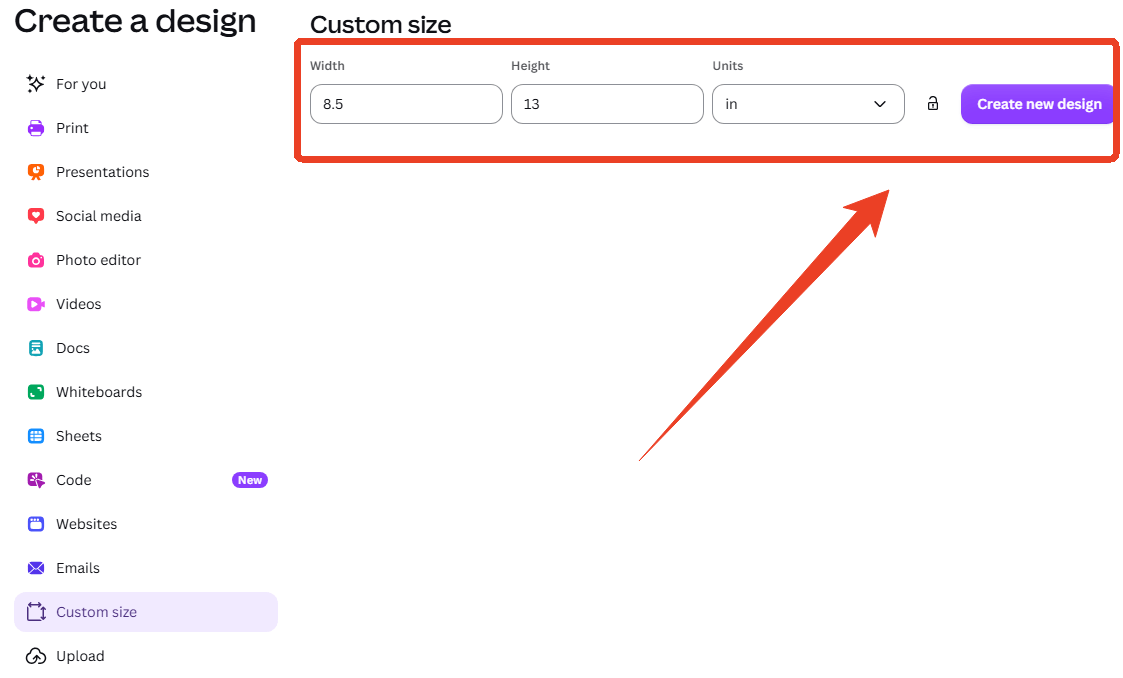 long bond paper size canva design