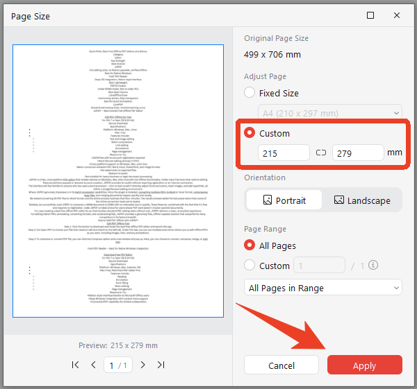 jopdf short bond paper size