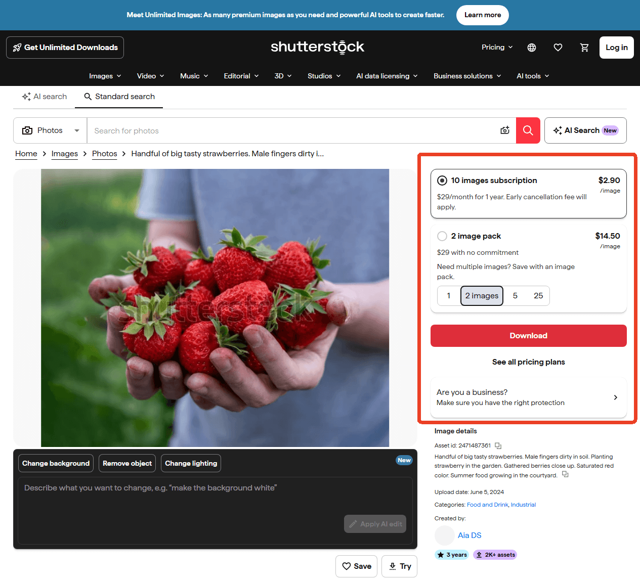 shutterstock subscription plan