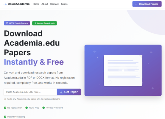 DownAcademia paper Downloader