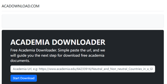 Academia PDF downloader