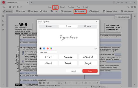 JOPDF Signature feature