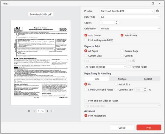 JOPDF Print fillable PDF