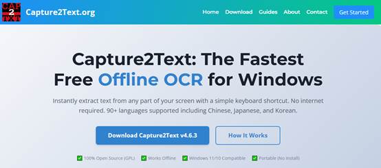 Capture2Text OCR service