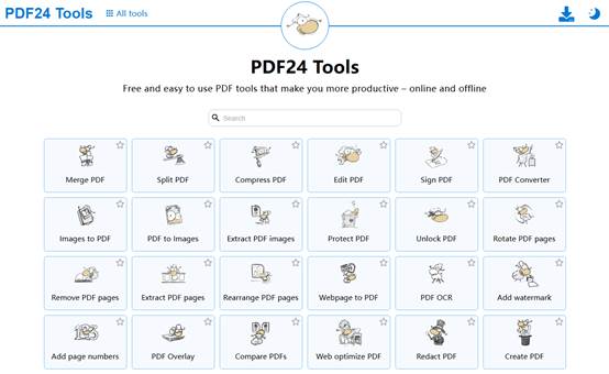 PDF24 Tools interface