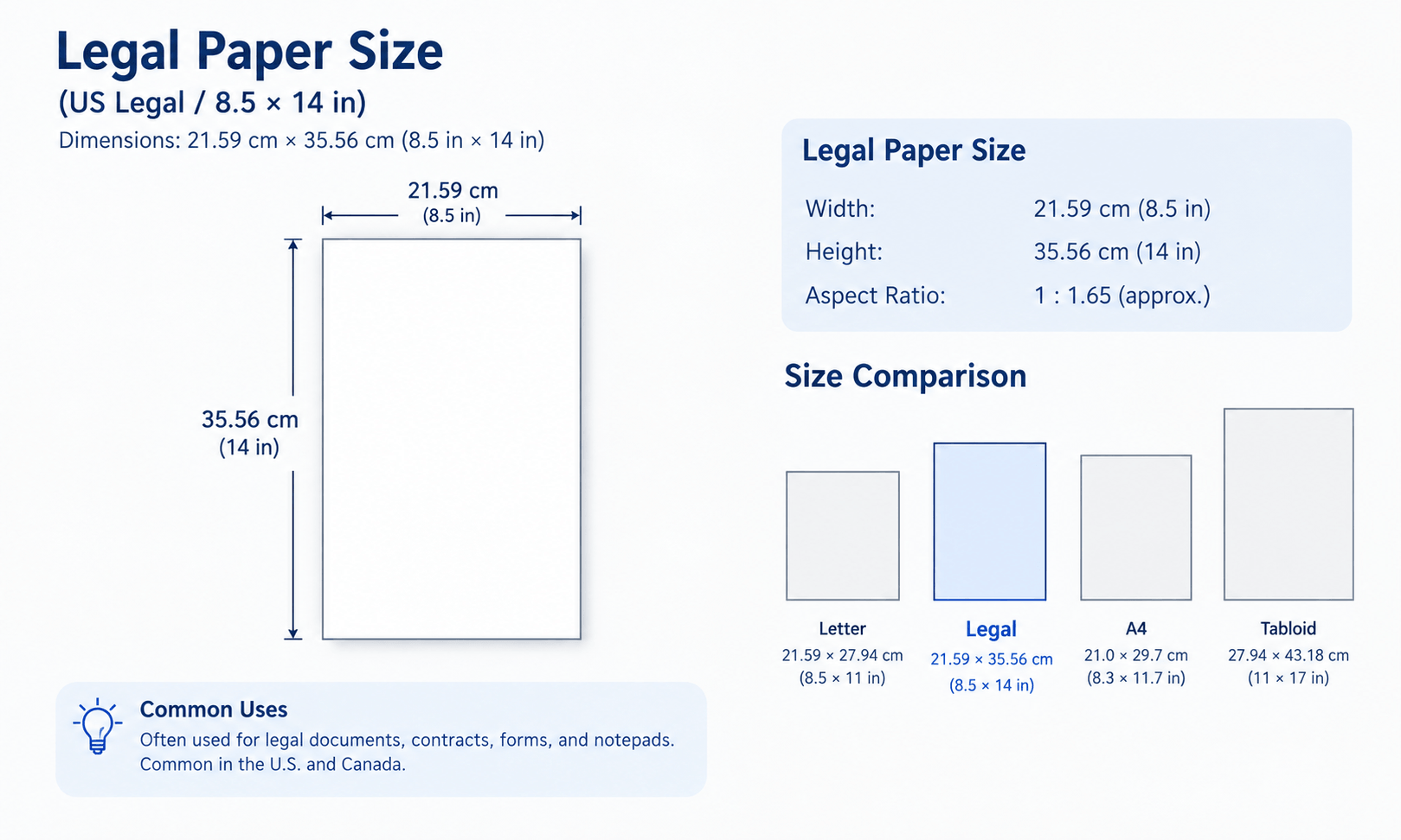 Legal Paper Size Dimensions
