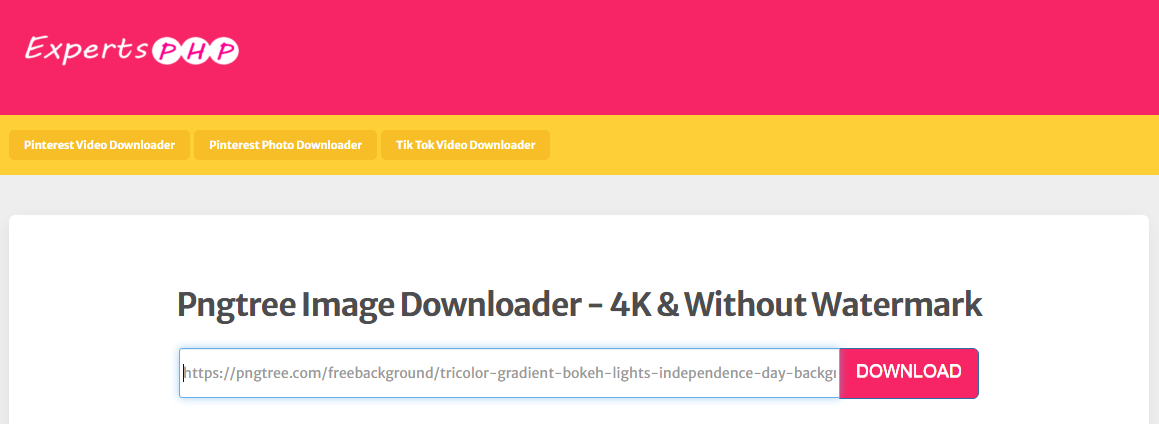 Exepert PHP Pngtree downloader