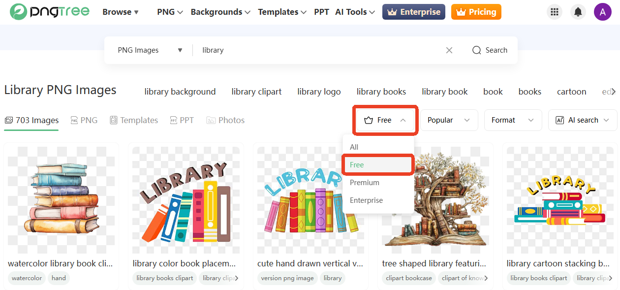 Free Pngtree images library