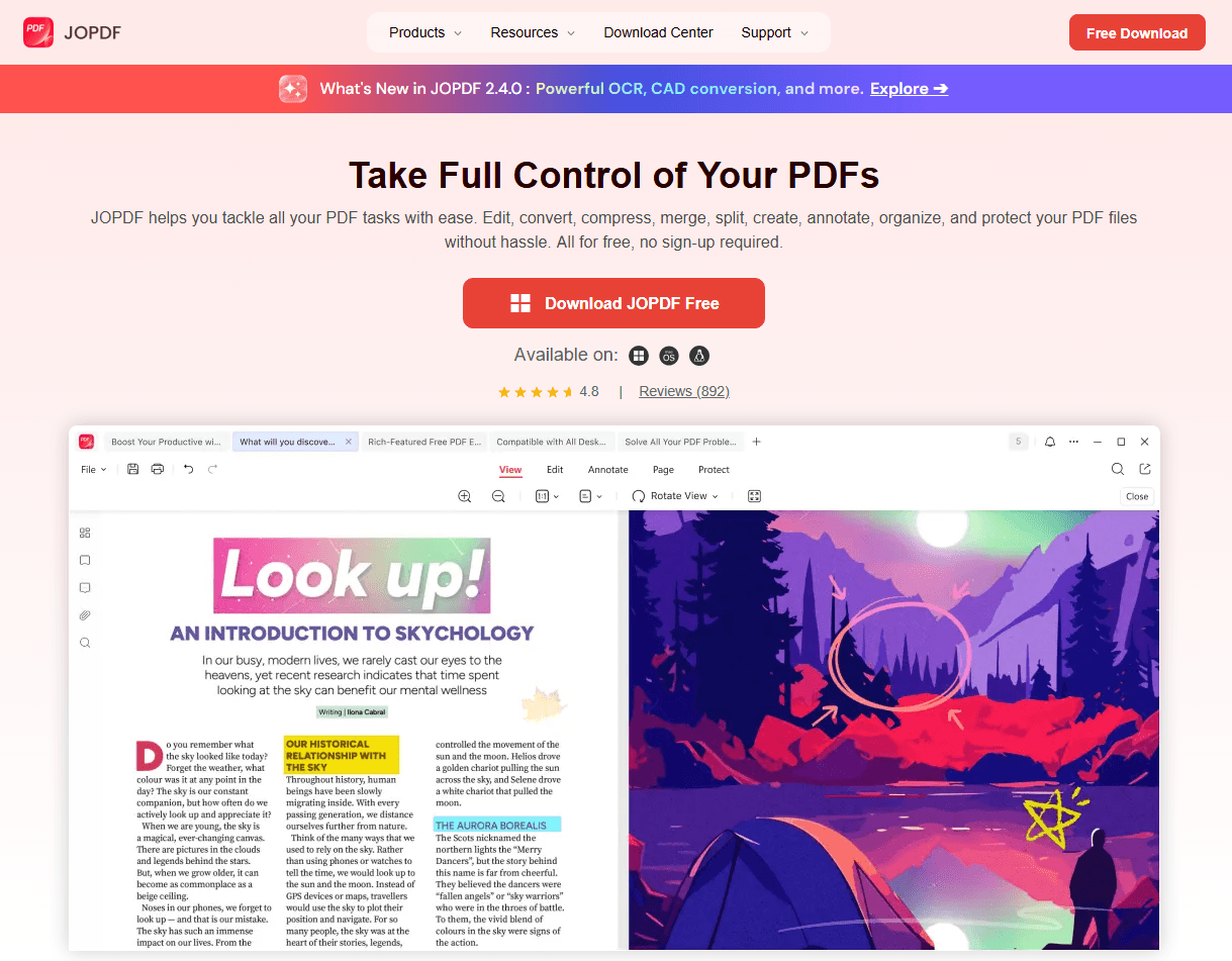 JOPDF PDF toolkit