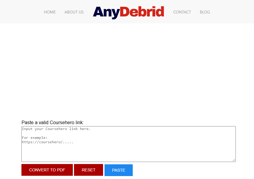 AnyDebrid Coursehero Downloader